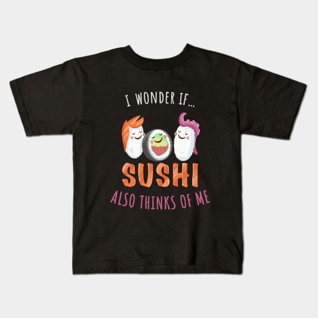 Funny Japanese Food Nigiri Maki Sushi-Fan Gift Kids T-Shirt by MarkusShirts